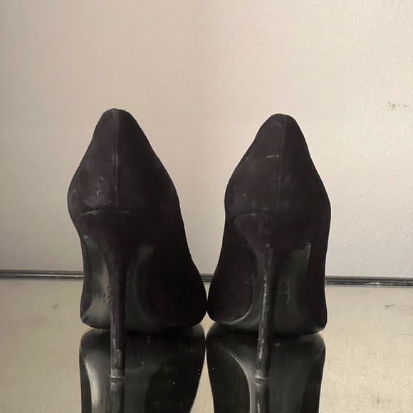 Stuart Wizerman black suede pumps heels 40 10 - Picture 3 of 6